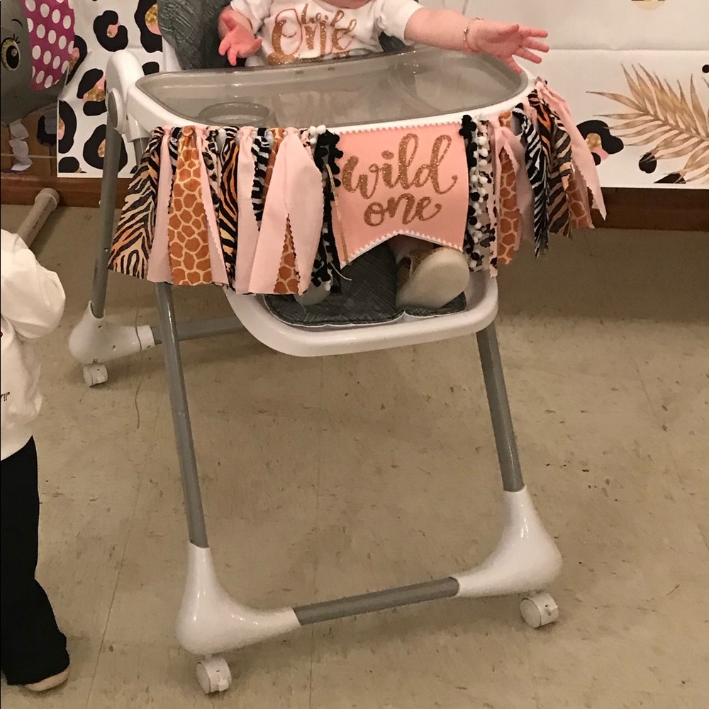 Wild one high chair banner. Used once.